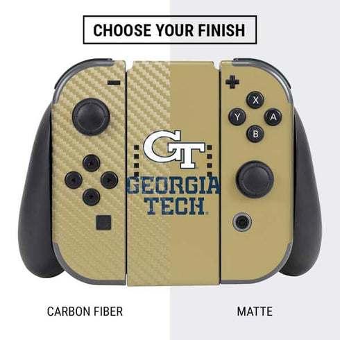 Georgia Institute of Technology Gold LogoType GT Nintendo Switch Bundle Skin