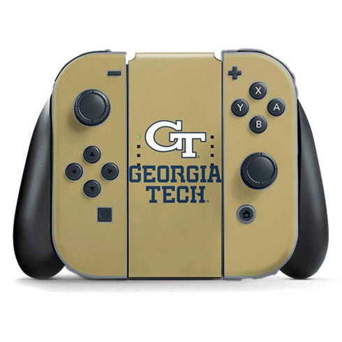 Georgia Institute of Technology Gold LogoType GT Nintendo Switch (2017-2021) Joy-Con Controller Skin