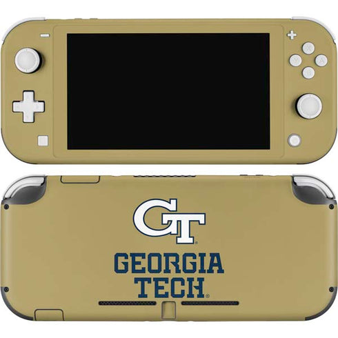 Georgia Institute of Technology Gold LogoType GT Nintendo Switch Lite Skin