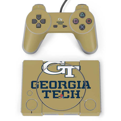 Georgia Institute of Technology Gold LogoType GT PlayStation Classic Bundle Skin