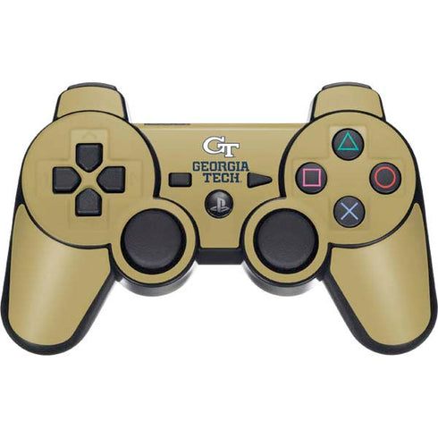 Georgia Institute of Technology Gold LogoType GT PS3 Dual Shock wireless controller Skin