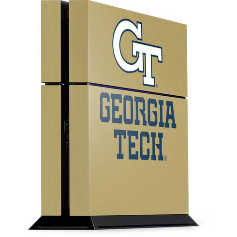 Georgia Institute of Technology Gold LogoType GT PS4 Console Skin