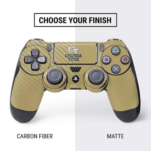 Georgia Institute of Technology Gold LogoType GT PS4 Pro/Slim Controller Skin