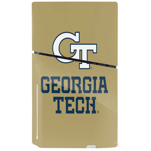 Georgia Institute of Technology Gold LogoType GT PS5 Slim Disk Console Skin