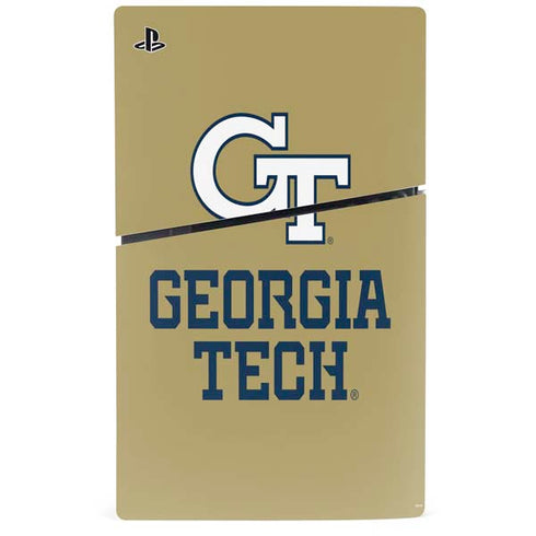 Georgia Institute of Technology Gold LogoType GT PS5 Slim Digital Edition Bundle Skin