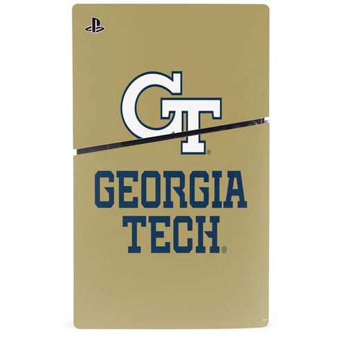 Georgia Institute of Technology Gold LogoType GT PS5 Slim Digital Edition Console Skin