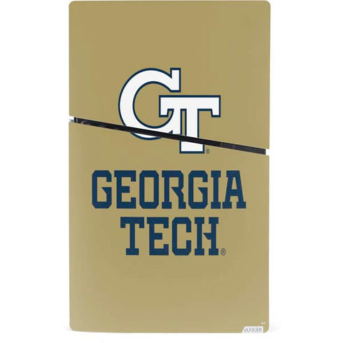 Georgia Institute of Technology Gold LogoType GT PS5 Slim Digital Edition Console Skin