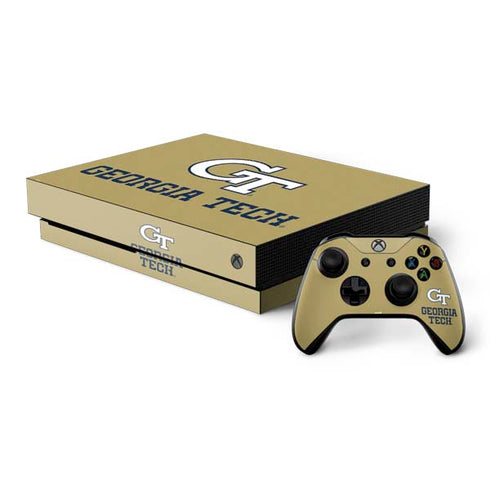 Georgia Institute of Technology Gold LogoType GT Xbox One X Bundle Skin