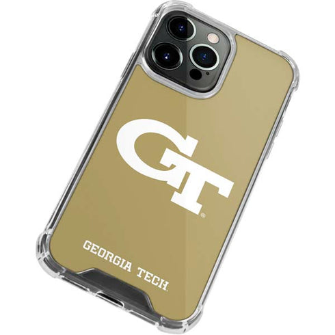 Georgia Institute of Technology Gold GT iPhone 14 Pro Clear Case