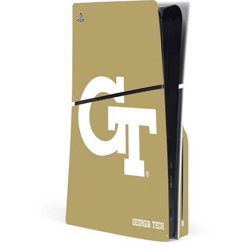 Georgia Institute of Technology Gold GT PS5 Slim Disk Console Skin