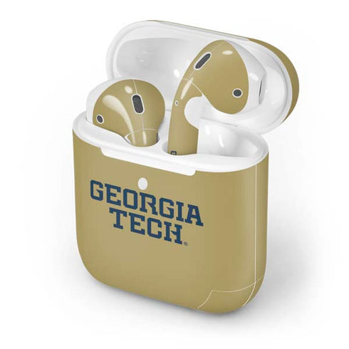 Georgia Institute of Technology LogoType Gold Apple AirPods 2 Skin