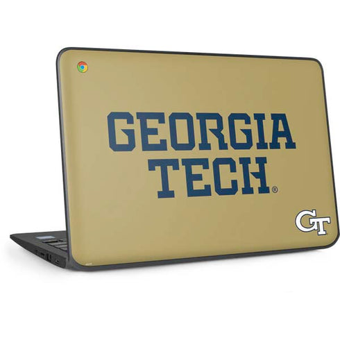 Georgia Institute of Technology LogoType Gold HP Chromebook Skin