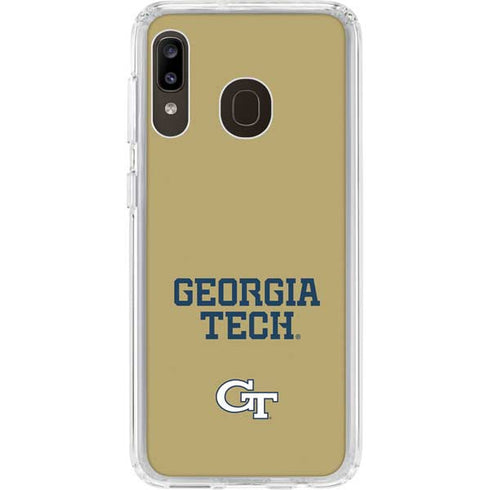Georgia Institute of Technology LogoType Gold Galaxy A20 Clear Case