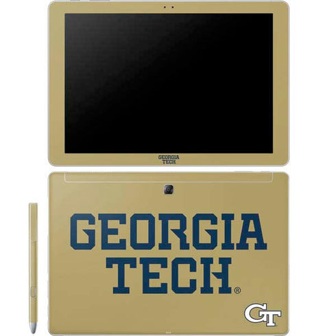 Georgia Institute of Technology LogoType Gold Galaxy Book 12in Skin