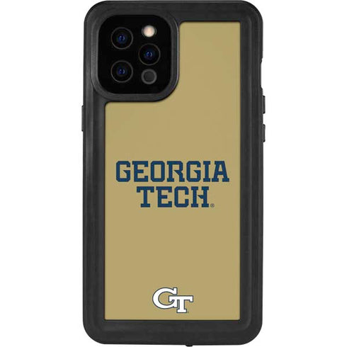 Georgia Institute of Technology LogoType Gold iPhone 12 Pro Max Waterproof Case