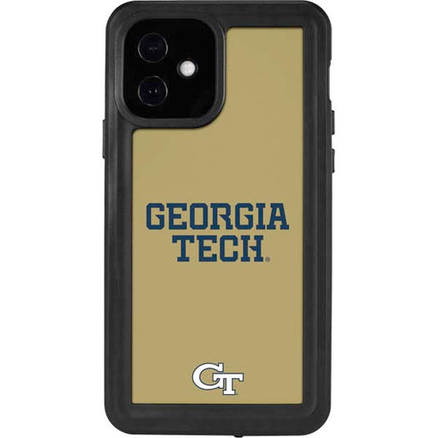 Georgia Institute of Technology LogoType Gold iPhone 12 Waterproof Case