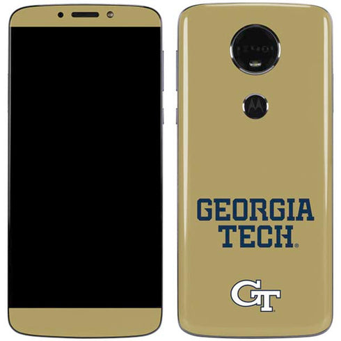 Georgia Institute of Technology LogoType Gold Moto E5 Plus Skin