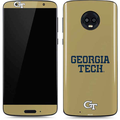 Georgia Institute of Technology LogoType Gold Moto G6 Skin