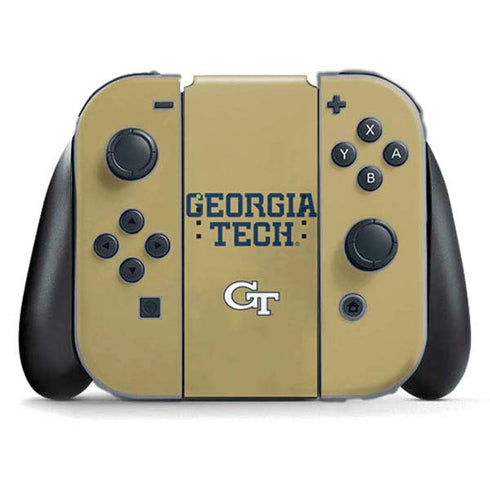 Georgia Institute of Technology LogoType Gold Nintendo Switch (2017-2021) Joy-Con Controller Skin