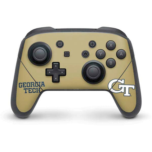 Georgia Institute of Technology LogoType Gold Nintendo Switch Pro Controller Skin