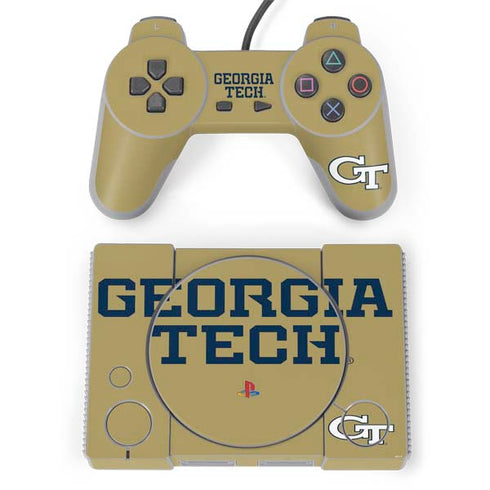 Georgia Institute of Technology LogoType Gold PlayStation Classic Bundle Skin