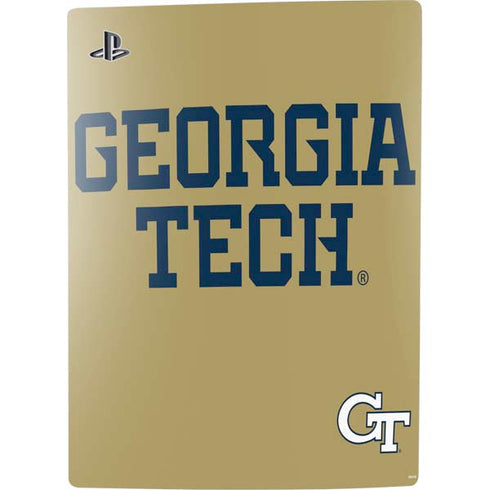 Georgia Institute of Technology LogoType Gold PS5 Digital Edition Console Skin