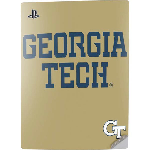 Georgia Institute of Technology LogoType Gold PS5 Digital Edition Console Skin