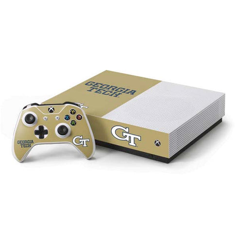 Georgia Institute of Technology LogoType Gold Xbox One S All-Digital Edition Bundle Skin