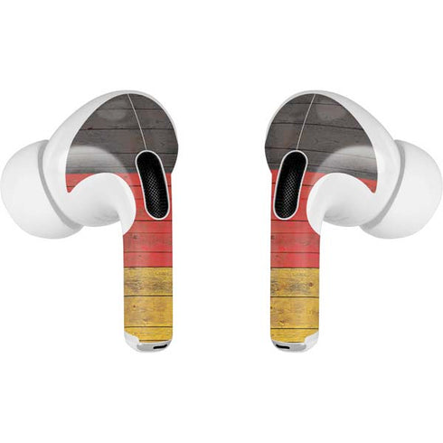 German Flag Dark Wood AirPods Pro 2nd Gen Skin
