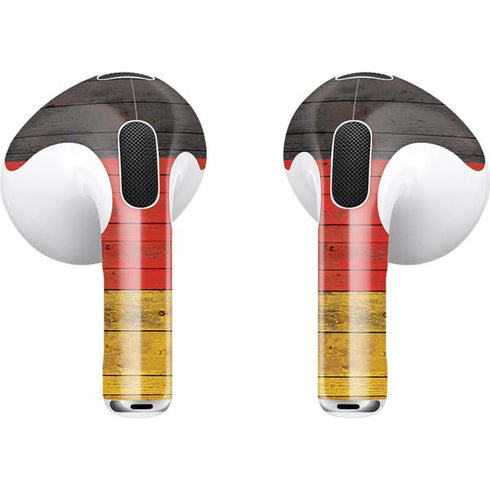 German Flag Dark Wood Apple AirPods (3rd Gen 2021) Skin