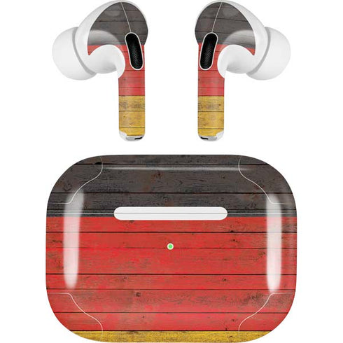 German Flag Dark Wood Apple AirPods Pro Skin