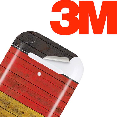 German Flag Dark Wood Apple AirPods Skin