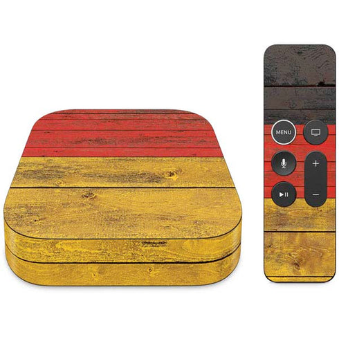 German Flag Dark Wood Apple TV Skin