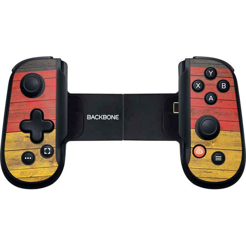 German Flag Dark Wood Backbone One for iPhone Game Controller Skin