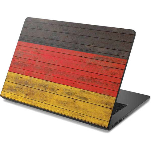 German Flag Dark Wood Dell Chromebook Skin