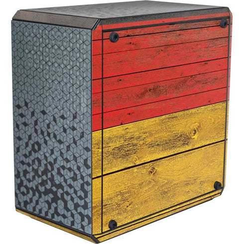 German Flag Dark Wood Cooler Master MasterBox Q300L Mini Tower Skin