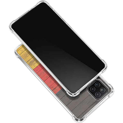 German Flag Dark Wood Galaxy A12 Clear Case