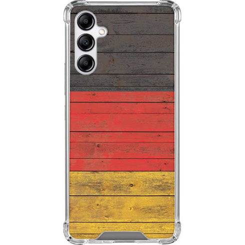 German Flag Dark Wood Galaxy A14 5G Clear Case