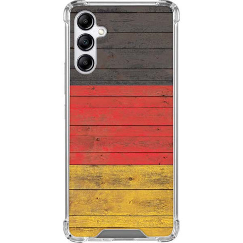 German Flag Dark Wood Galaxy A15 5G Clear Case