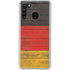 German Flag Dark Wood Galaxy A21 Clear Case