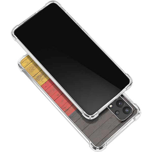 German Flag Dark Wood Galaxy A32 5G Clear Case