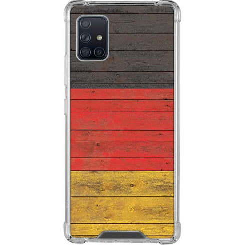 German Flag Dark Wood Galaxy A51 5G Clear Case