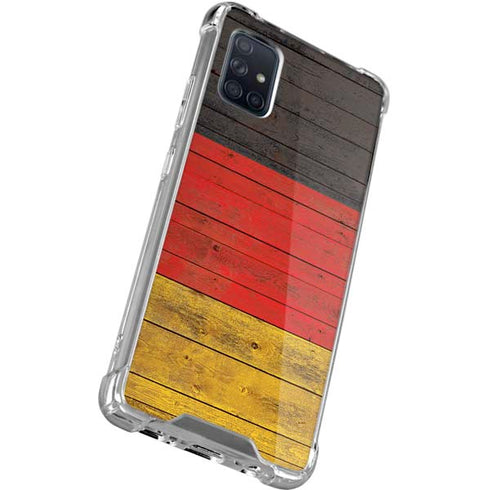 German Flag Dark Wood Galaxy A51 5G Clear Case
