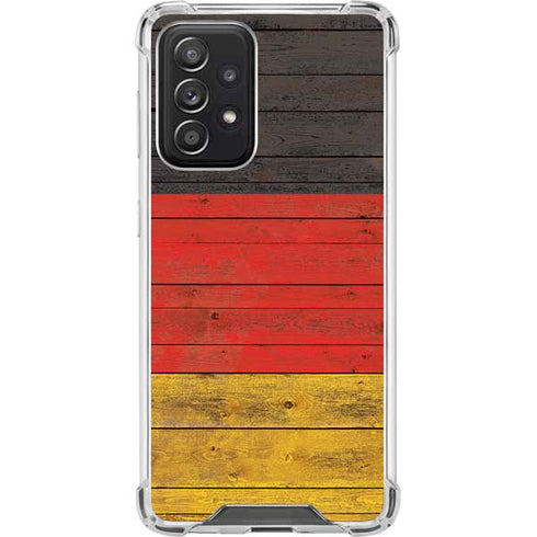 German Flag Dark Wood Galaxy A52 5G Clear Case