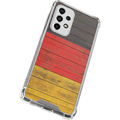 German Flag Dark Wood Galaxy A53 5G Clear Case