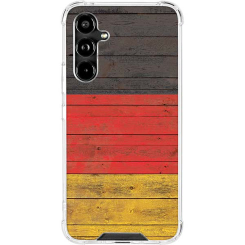 German Flag Dark Wood Galaxy A54 5G Clear Case