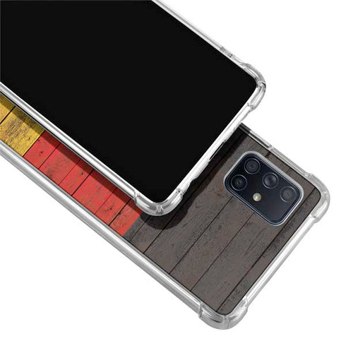 German Flag Dark Wood Galaxy A71 5G Clear Case