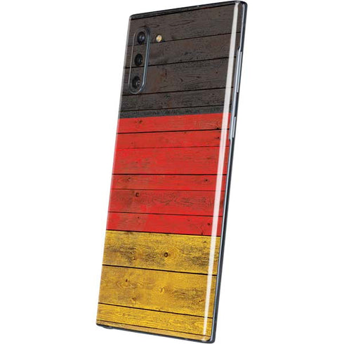 German Flag Dark Wood Galaxy Note 10 Skin