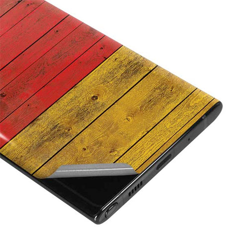 German Flag Dark Wood Galaxy Note 10 Skin