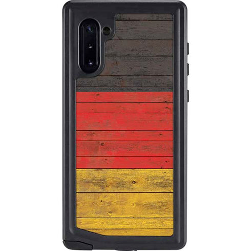German Flag Dark Wood Galaxy Note 10 Waterproof Case